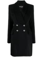 Balmain Double Breasted Tailored Coat - Black
