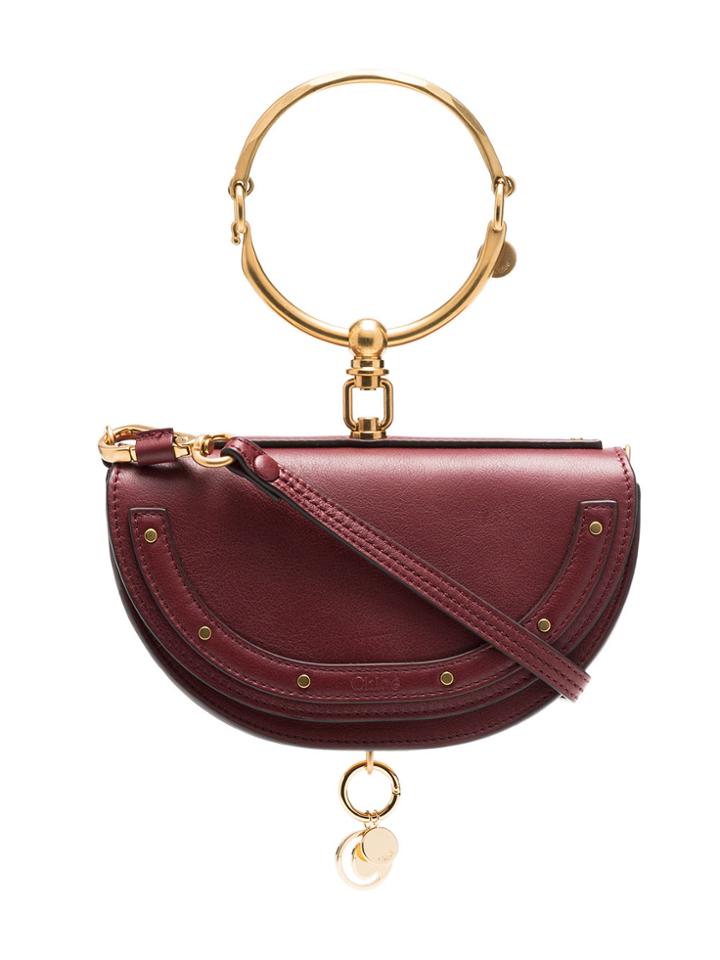 Chloé Nile Minaudiere Leather Bag - Red