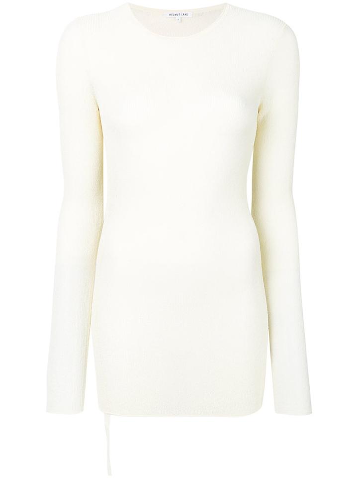 Helmut Lang - Strap Detail Jumper - Women - Polyamide/viscose - Xs, White, Polyamide/viscose