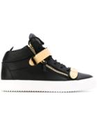 Giuseppe Zanotti Design Coby Hi-top Sneakers, Men's, Size: 41, Black, Leather/rubber