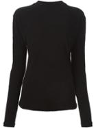 Simon Miller Crew Neck Sweater, Women's, Size: 1, Black, Silk/cotton