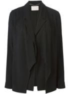 Jason Wu Double Layer Blazer, Women's, Size: 6, Black, Acetate/viscose/silk