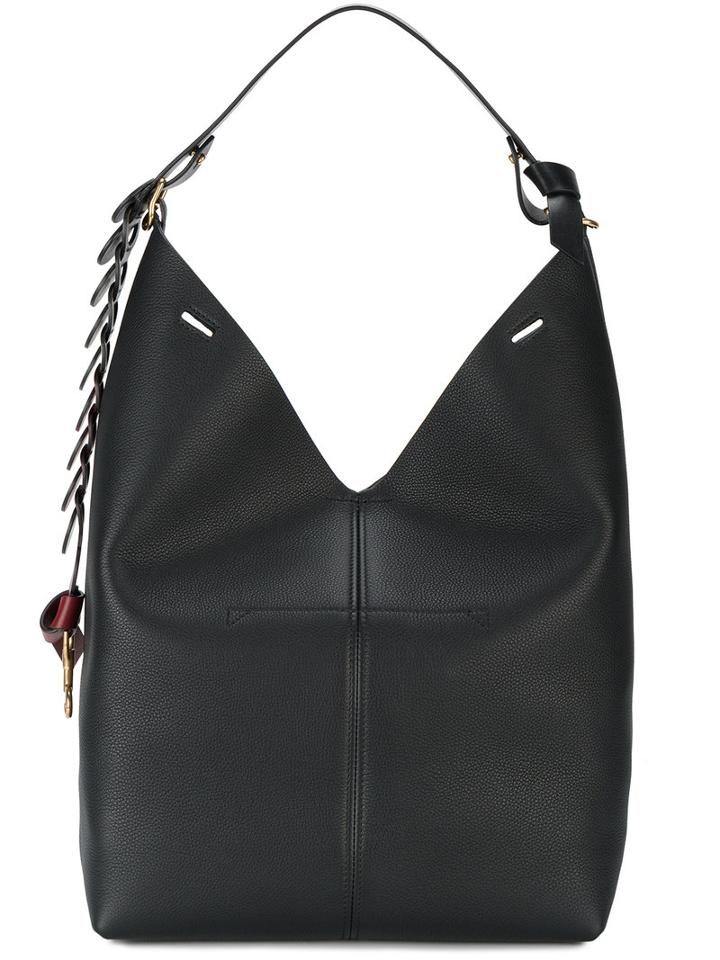 Anya Hindmarch - Large Black Bucket Shoulder Bag With Circle Strap - Women - Leather - One Size, Leather