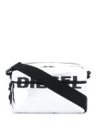 Diesel Logo Print Crossbody Bag - Metallic