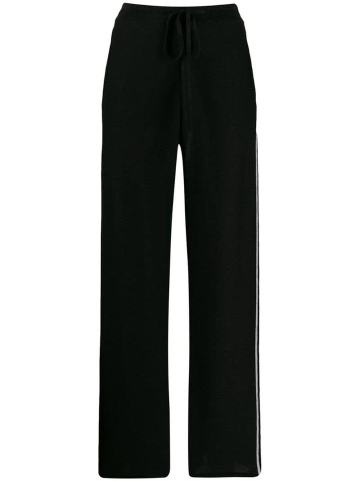 Iceberg Logo Stripe Track Pants - Black
