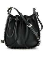 Valentino Valentino Garavani Rockstud Bucket Shoulder Bag, Women's, Black, Leather/metal/cotton