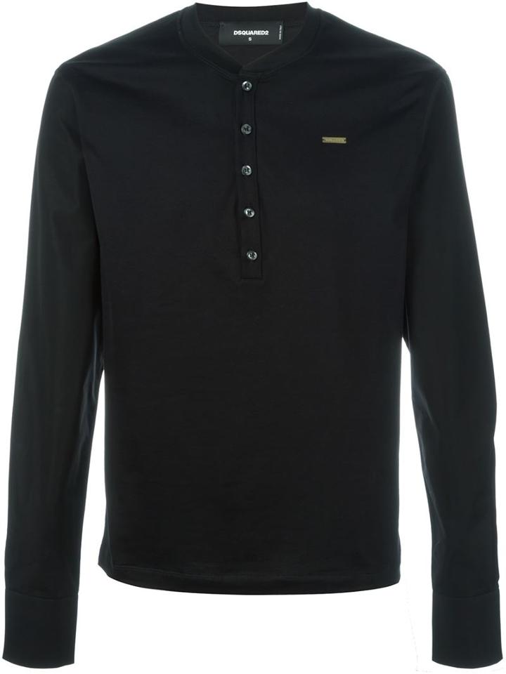 Dsquared2 Long Sleeve T-shirt, Men's, Size: M, Black, Cotton