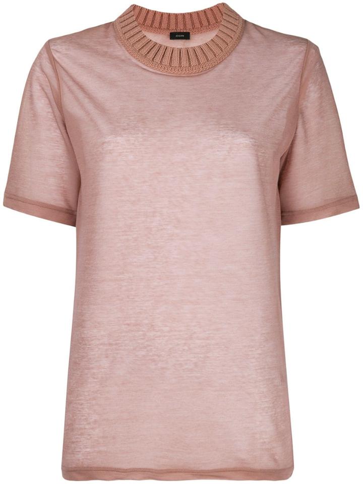 Joseph Sheer Knitted Top - Pink