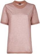 Joseph Sheer Knitted Top - Pink