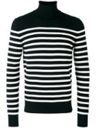 Saint Laurent - Striped Roll Neck Jumper - Men - Cashmere - M, Black, Cashmere