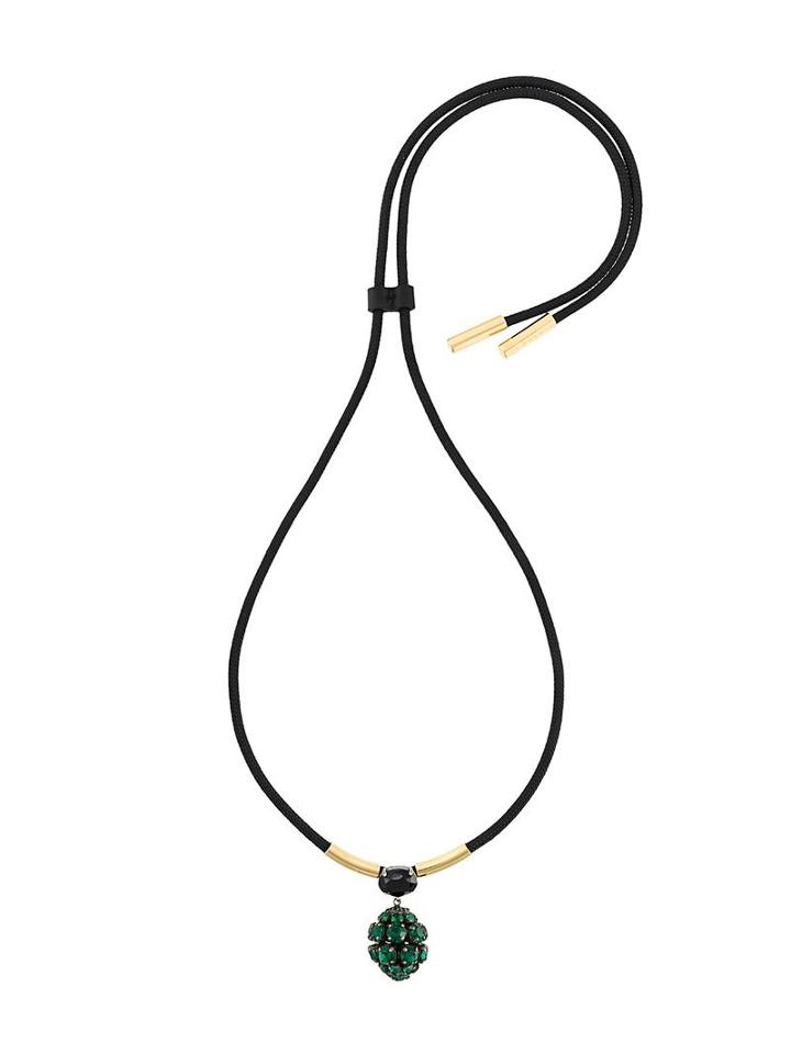 Marni Strass Pendant Necklace, Black