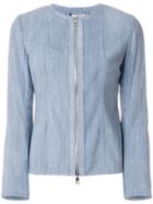 Desa Collection Ribbed Fitted Jacket - Blue