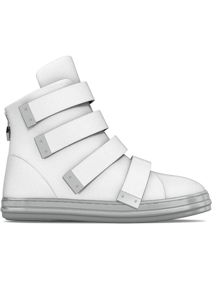 Myswear Bond Hi-top Sneakers, Men's, Size: 43, White, Nappa Leather/rubber