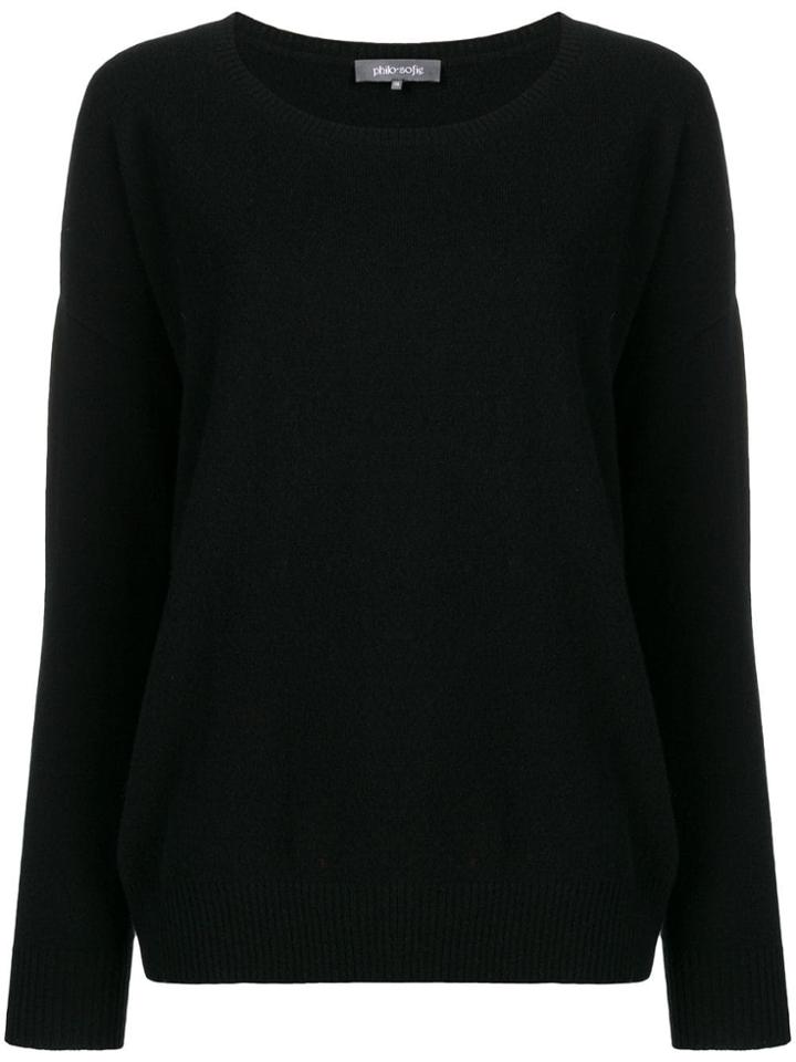 Philo-sofie Boat Neck Sweater - Black