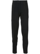 Protagonist - Rib Detail Trousers - Women - Spandex/elastane/viscose/wool - 2, Black, Spandex/elastane/viscose/wool