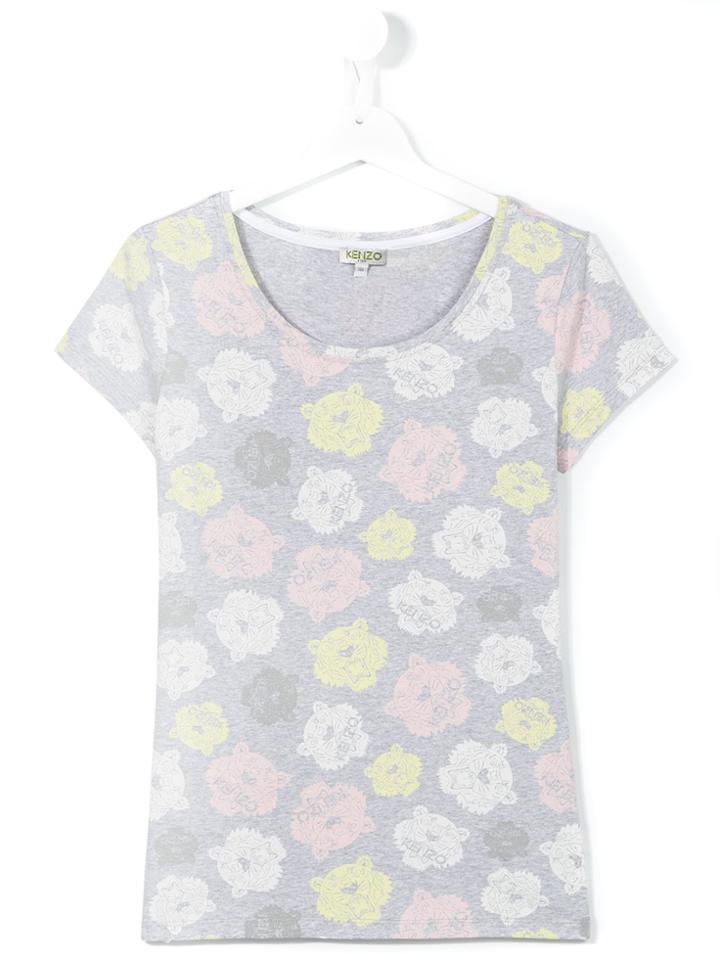 Kenzo Kids Logo Print T-shirt - Grey