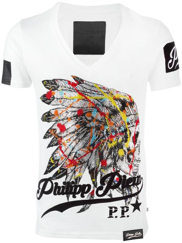 Philipp Plein 'awan' T-shirt, Men's, Size: Large, White, Cotton