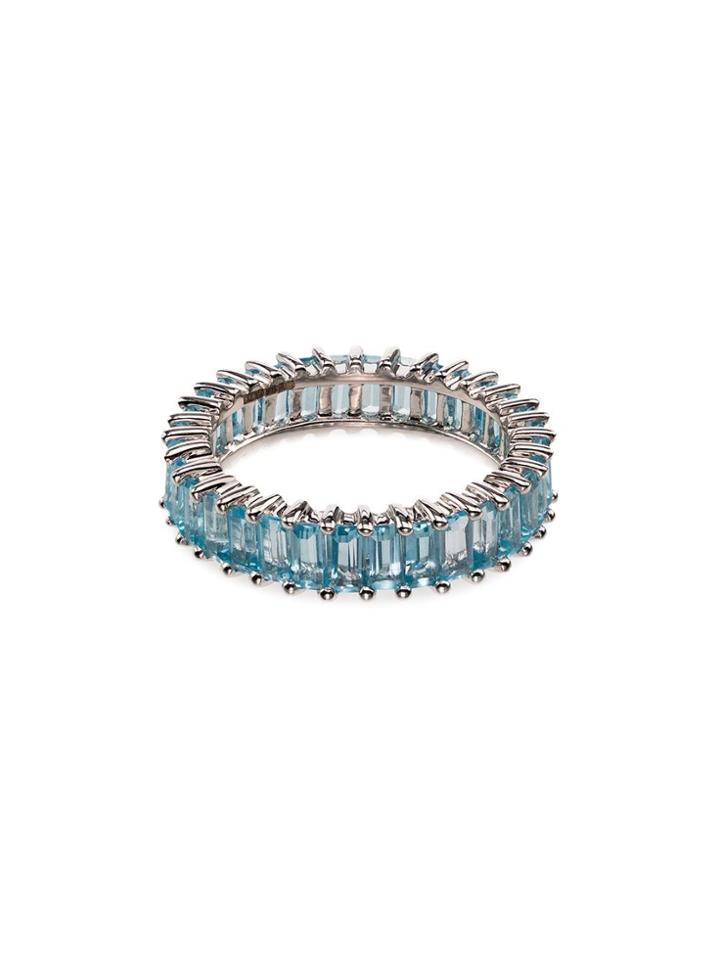 Dana Rebecca Designs 14kt White Gold Blue Topaz Ring - White Gold/blue