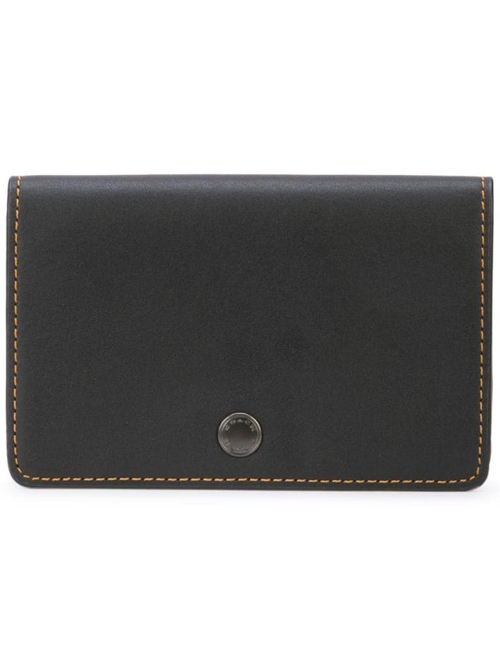 Coach Foldover Card Holder - Black