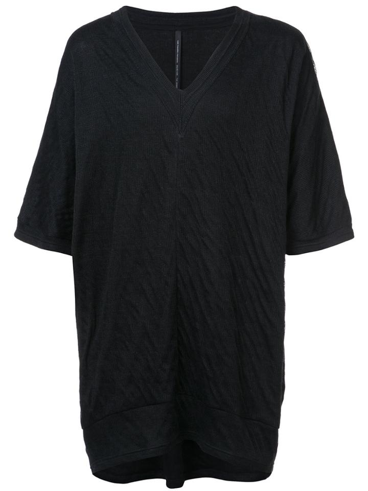 Nude Long Loose Fit T-shirt - Black