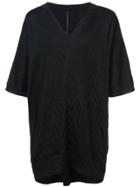 Nude Long Loose Fit T-shirt - Black