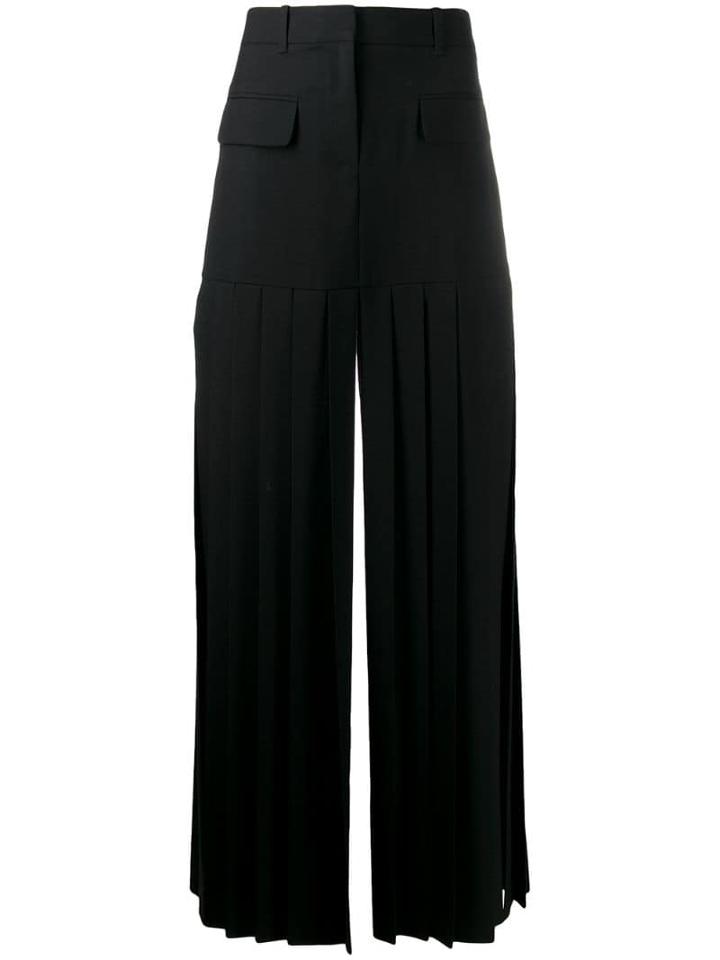 Vera Wang Fitted Pleated Skirt - Black