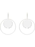 Isabel Marant Silver-tone Glass Round Hoop Earrings