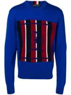 Tommy Hilfiger Colour-block Long Sleeve Sweater - Blue