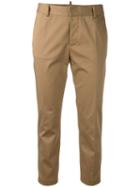 Dsquared2 - Cropped Trousers - Women - Cotton/spandex/elastane - 40, Nude/neutrals, Cotton/spandex/elastane