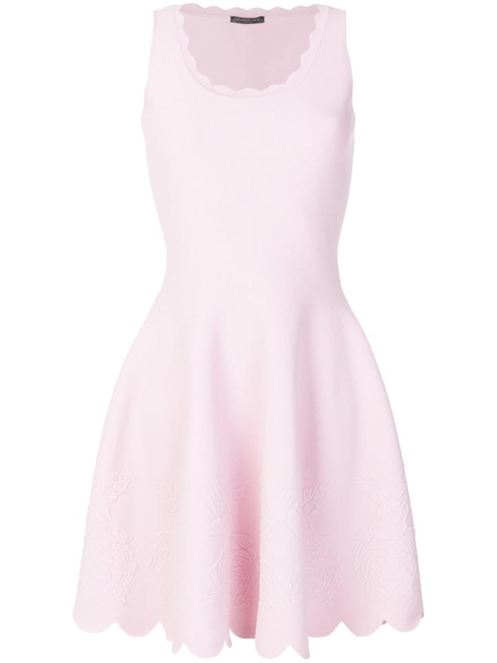 Alexander Mcqueen Jacquard Skater Dress - Pink & Purple
