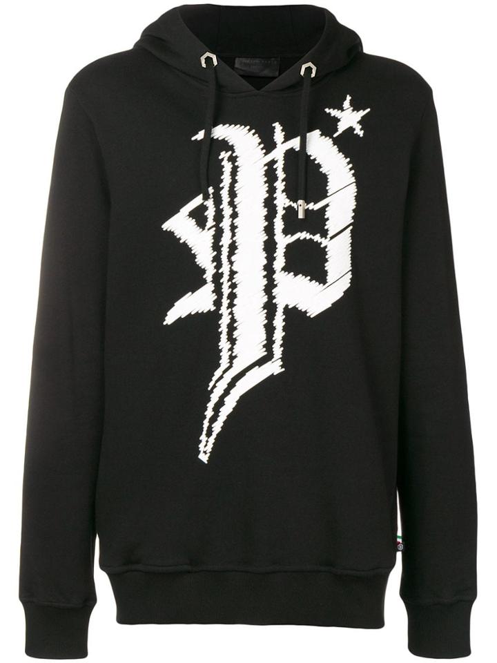 Philipp Plein Logo Patch Hoodie - Black