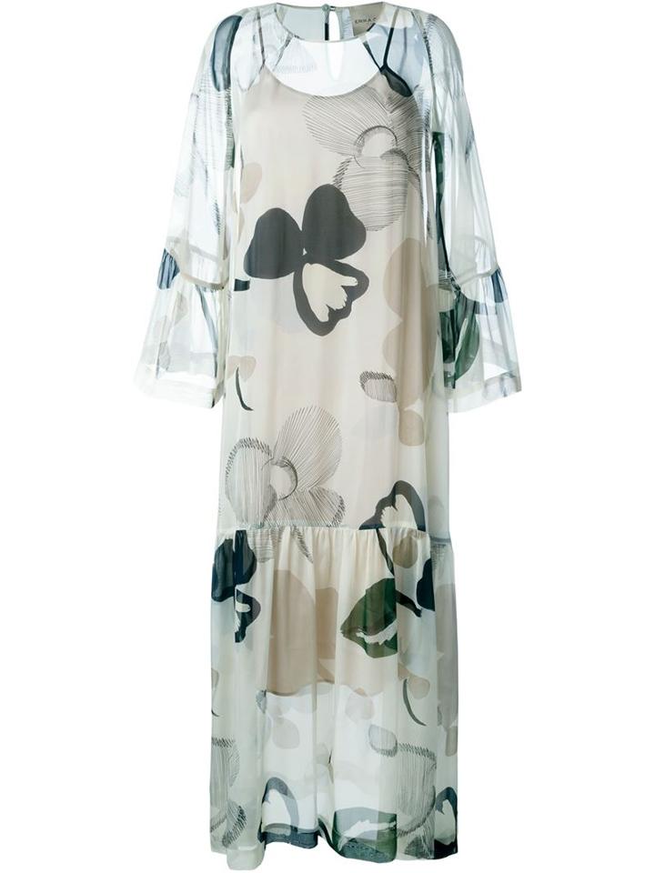 Erika Cavallini Floral Print Maxi Dress