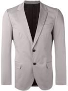 Msgm Casual Two Button Blazer, Men's, Size: 46, Grey, Acetate/viscose/cotton/spandex/elastane