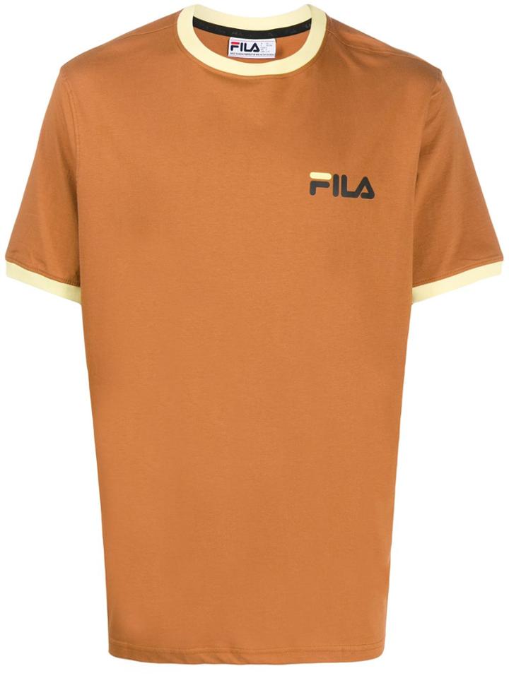 Fila Logo Embroidered T-shirt - Brown