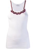 P.a.r.o.s.h. Beaded Vest Top - White