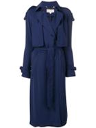 Michael Michael Kors Relaxed Fit Trench Coat - Blue