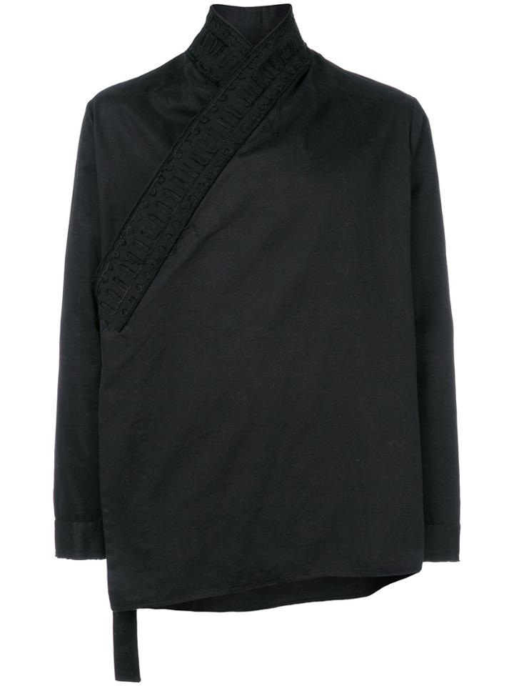 Damir Doma Saki Wrap Shirt - Black