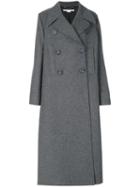 Stella Mccartney - Double-breasted Coat - Women - Cotton/polyamide/viscose/other Fibres - 40, Grey, Cotton/polyamide/viscose/other Fibres