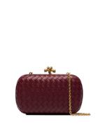 Bottega Veneta Knotted Chain Clutch - Red
