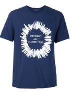 Undercover Front Print T-shirt, Men's, Size: 2, Blue, Cotton
