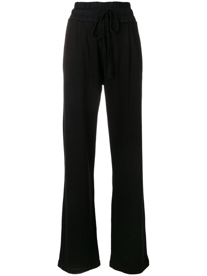Thom Krom Flared Drawstring Trousers - Black