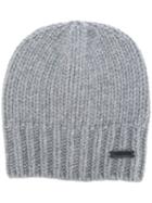 Dsquared2 - Ribbed Beanie - Men - Wool - One Size, Grey, Wool