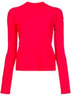 Perfect Moment Logo Sleeve Rashguard - Red
