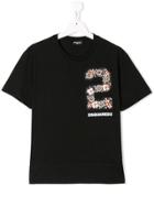 Dsquared2 Kids Teen Embellished T-shirt - Black