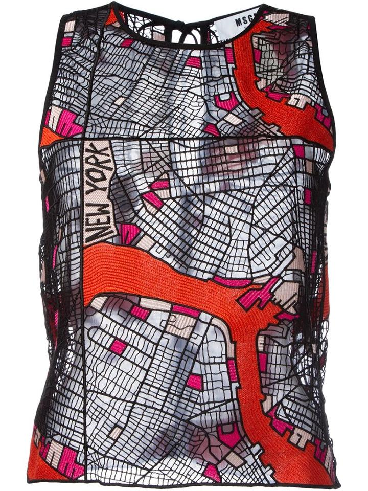 Msgm New York Macramé Lace Top