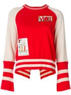 Mira Mikati Open-back Raglan Sweater - Red