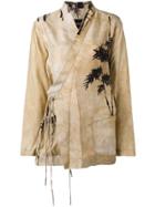 Uma Wang Printed Kimono Blazer - Brown