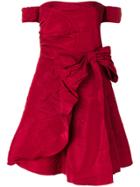 Red Valentino Off The Shoulder Bow Dress