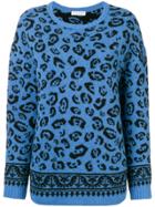 Altuzarra Leopard Knitted Sweater - Blue