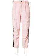 Adaptation - Side Striped Trousers - Women - Cotton/polyester - 26, Pink/purple, Cotton/polyester